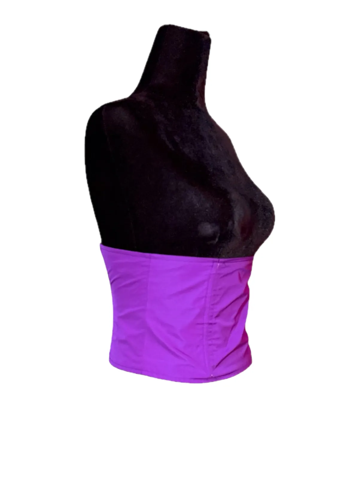 Corset bajo pecho, Tafetán reciclado plisado