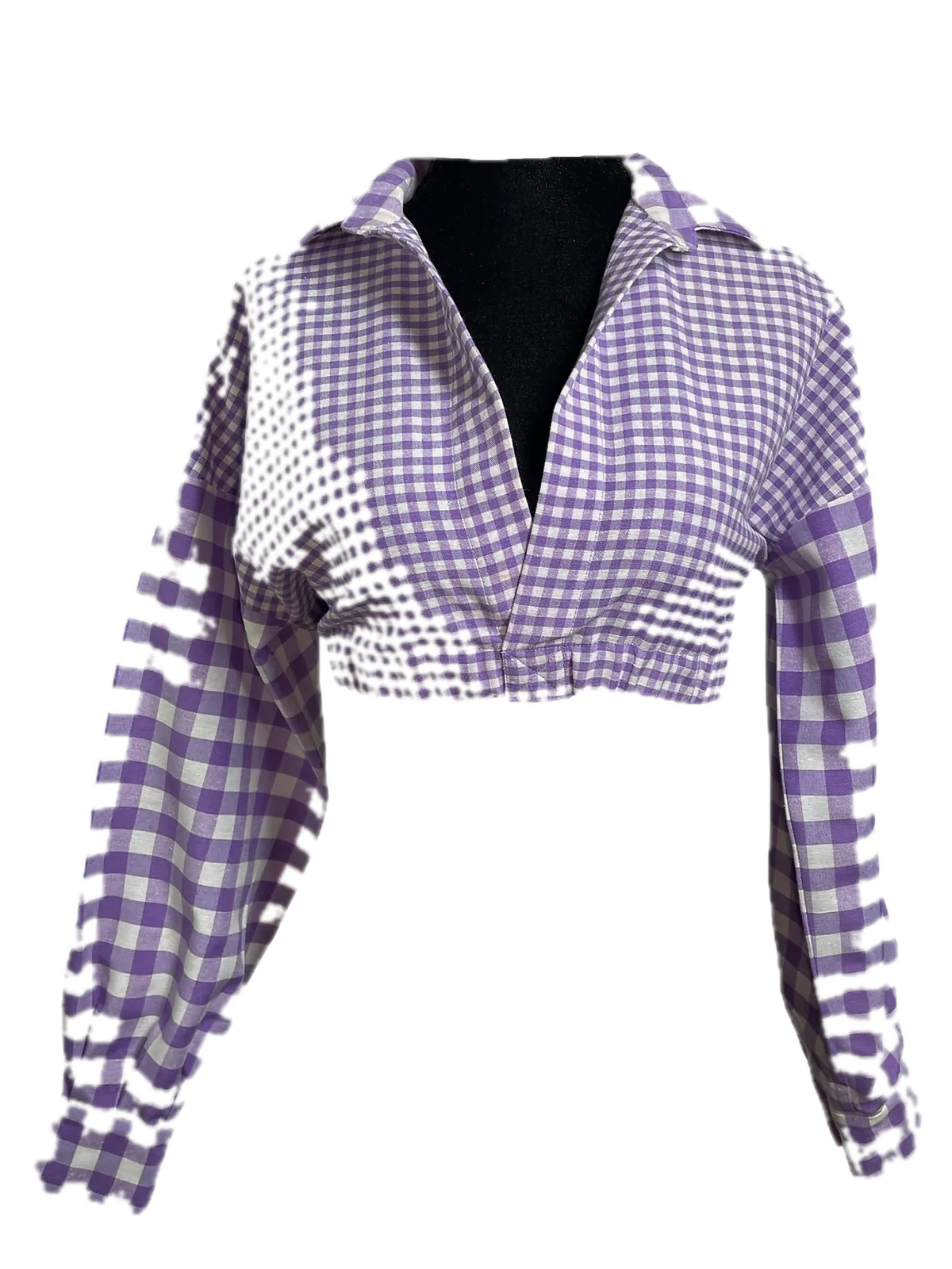 Top vichi, Crop de manga larga