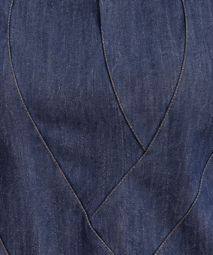 Detalle del tejido: Denim reutilizado